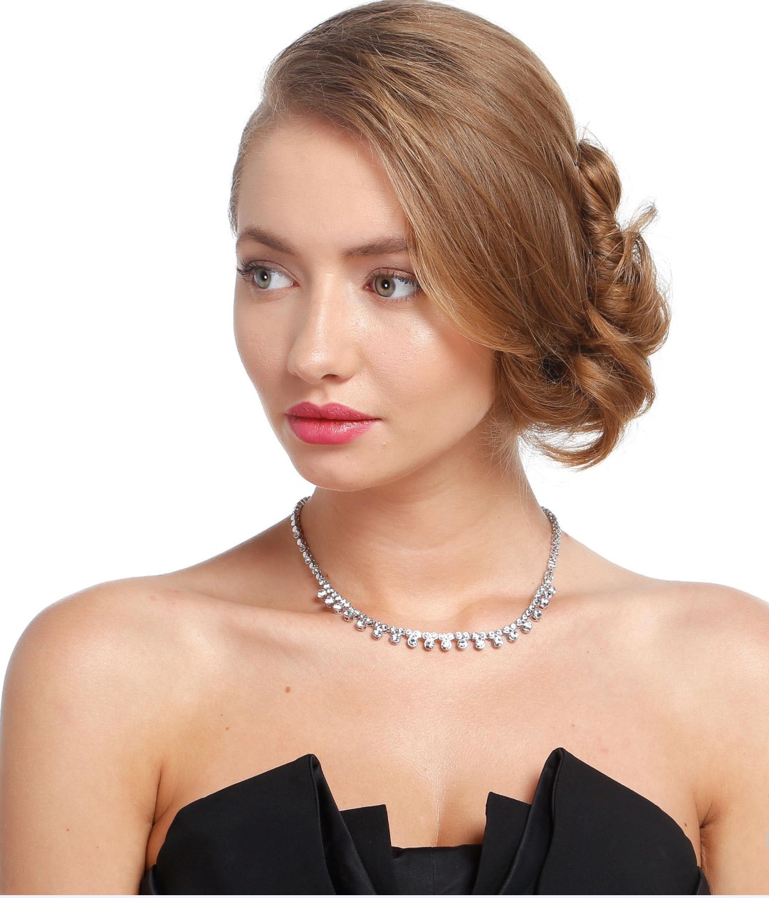 Swarovski Taşlı Su Yolu Kolye (Altın Kaplama) - N0156 Görseli